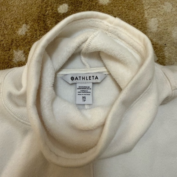 Athleta cozy karma funnel neck sweatshirt magnolia white women’s size XS - Picture 6 of 9